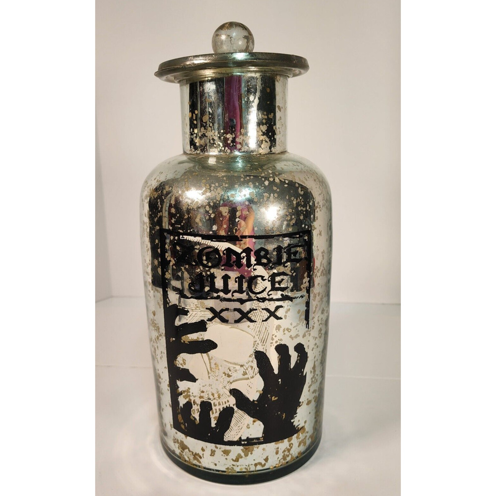 Zombie Juice Glass Jug Heavy & Tall 13" Halloween Decoration (G2)